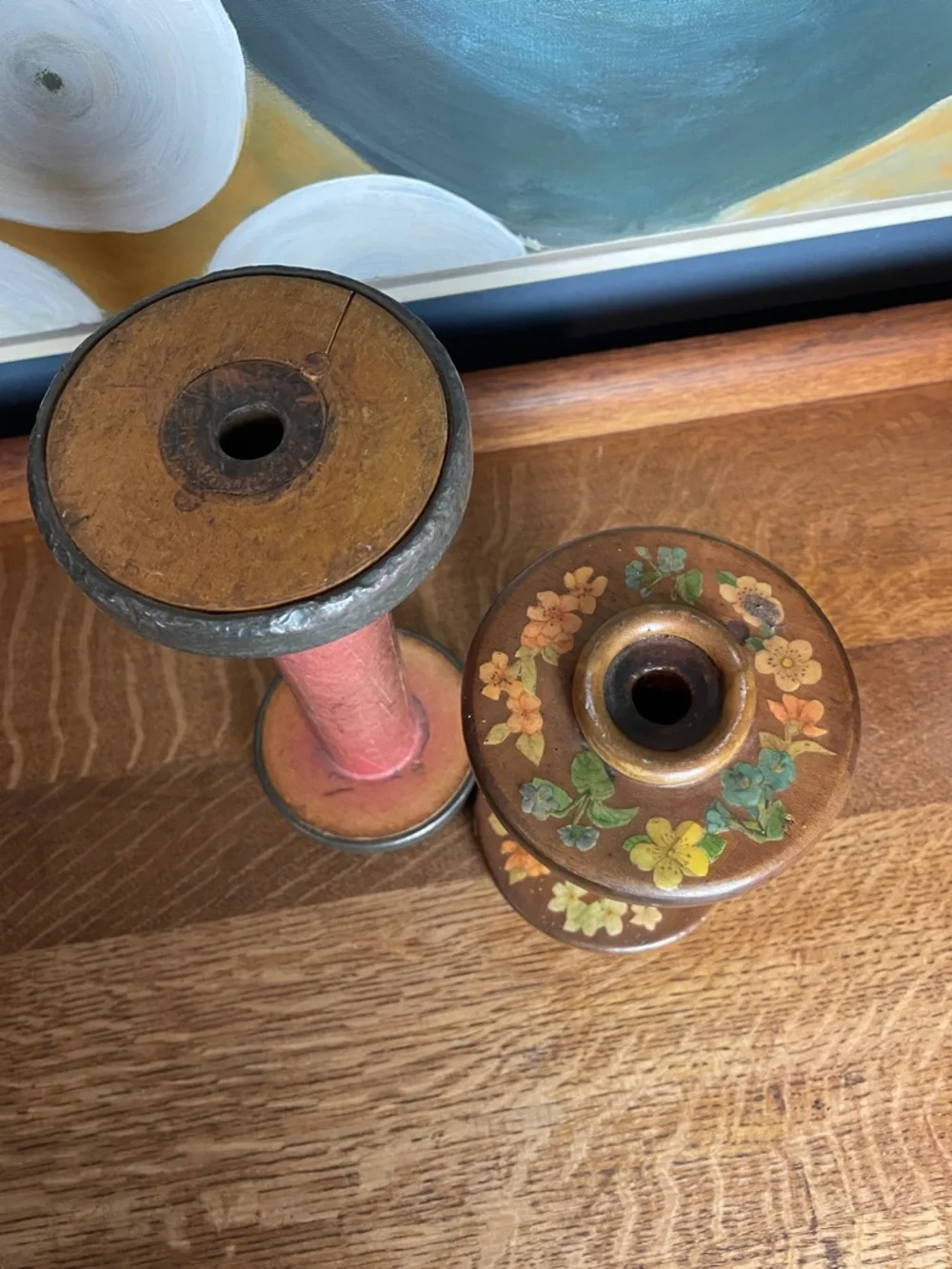 Vintage Wooden Spool Set